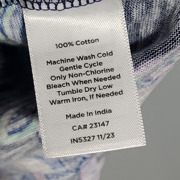 TALBOTS Plus Petite Purple Floral 100% Cotton Short Sleeve Maxi Dress Size 1Xp - Picture 9 of 10